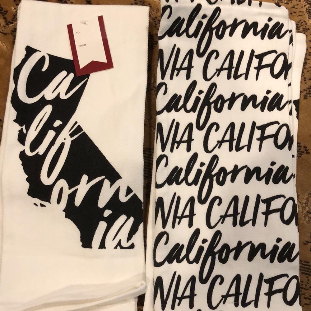 NWT State California Dish Towels set of 2